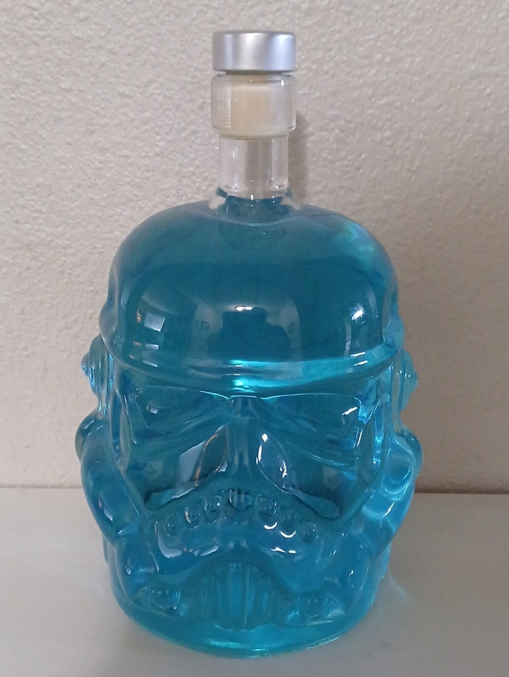 Stormtrooper Head Helmet Glass Clear Empty Decorative Bottle